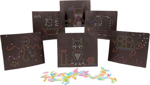 Lite Brite Peg and Template Refill Pack, Light Up Drawing Board Accessories, LED Drawing Board Pegs with Colors, Toys for Creative Play, Light Toys for Kids Aged 4 + in Kuwait