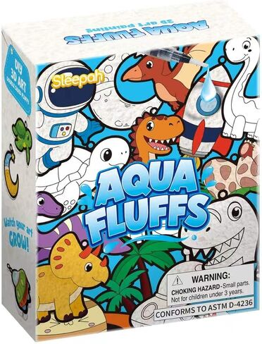 Aqua Fluffs Mess-Free 3D Puffs Art Kit for Kids Double-Sided Craft Set Kit in Saudi Arabia