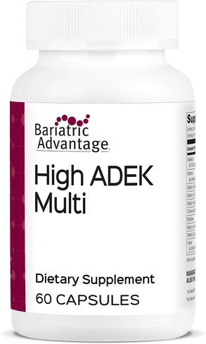 Bariatric Advantage High ADEK Multi - for Bariatric Surgery Patients - Multivitamin with Vitamins A, D, E, K & Trace Minerals - 100%+ DV of ADEK - 60 Capsules in Saudi Arabia