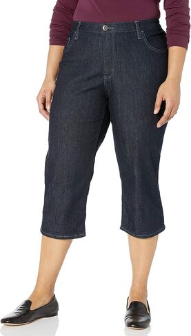 Riders by Lee Indigo Women's Plus Size Comfort Waist Cuff Capri in Saudi Arabia