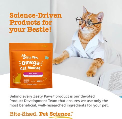 Zesty Paws Cat Fish Oil Mousse - for Skin & Coat, Tuna 18 Ct in Kuwait