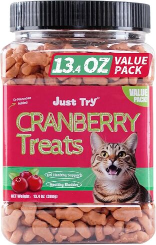 Just Try 13.4 OZ Urinary Tract Health Cat Treats for Indoor Cats in Kuwait