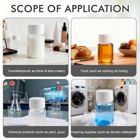 10PCS 200ML / 6.8oz Empty Refillable Square Bottles Plastic Portable Solid Powder Bottles Holder Storage Container Case Box (White) in Kuwait