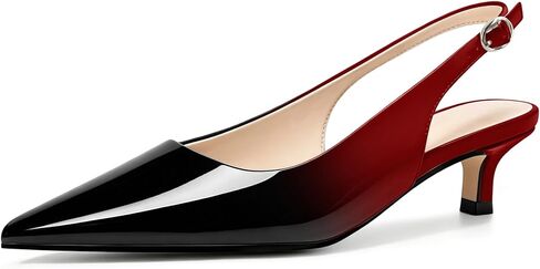 YODEKS Women's Kitten Heels Pumps Pointed Toe Slingbacks Mid Heel Spring Sandals Dress Shoes in Kuwait