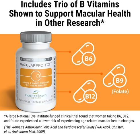 MacularProtect AREDS2 Vitamin & Mineral Supplement - Includes Trio of B Vitamins for Added Macular Health Support - 60 Capsules in Kuwait