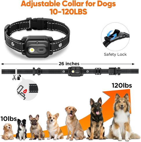 Dog Shock Collar 2 Dogs, 3300ft Dog Training Collar with Remote, Real-time Dual-Channel Remote with 3 Training Modes, Beep, Vibration, Safety Shock, Light, Fits 8-120 lbs All Breeds Sizes - Orange in Saudi Arabia