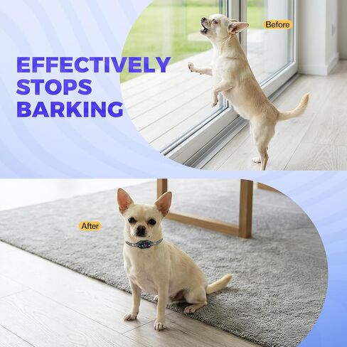 PcEoTllar Bark Collar for Small Dogs, Beep & Vibration Mode, Waterproof in Kuwait