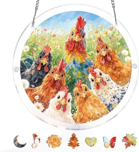 KaayeeWood Acrylic Suncatcher Puzzle, Morning in Bloom-7.4 in in Kuwait