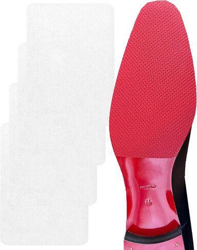 Red Bottom Shoe Protector Compatible with Christian Louboutin Shoes,Self-Adhesive Sole Guard to Protect & Restore Shoe Bottoms,Anti-Slip Replacement for High Heels(6"x4.5",Mirror Face 8Pcs) in Saudi Arabia