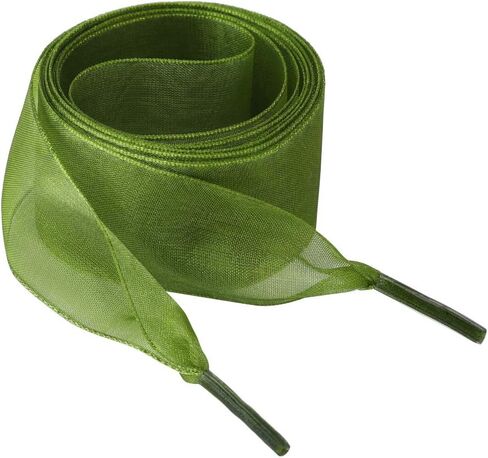 Allegra K 2 Pairs Flat Snow Yarn Shoelaces 2.5cm/4cm Wide Transparent Shoe Laces for Sneakers in Kuwait