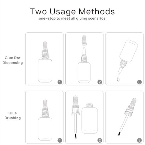 (2-in-1) Ceramic Glue with Brush Applicator&Nozzle,Porcelain&Pottery Repair in Kuwait
