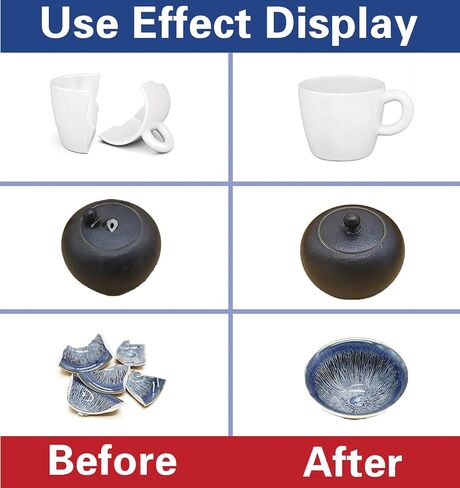 (2-in-1) Ceramic Glue with Brush Applicator&Nozzle,Porcelain&Pottery Repair in Kuwait