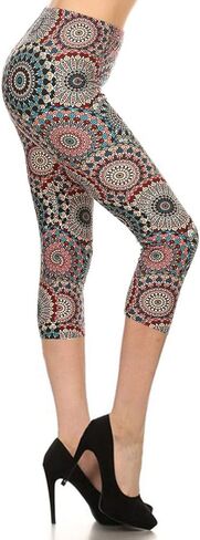 Leggings Depot High Waisted Checkered & Animal Print Leggings for Women - Regular, Plus, 1X3X, 3X5X in Kuwait