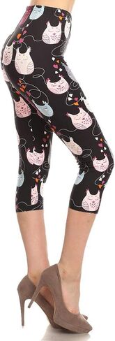Leggings Depot High Waisted Checkered & Animal Print Leggings for Women - Regular, Plus, 1X3X, 3X5X in Kuwait
