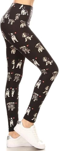Leggings Depot High Waisted Checkered & Animal Print Leggings for Women - Regular, Plus, 1X3X, 3X5X in Kuwait