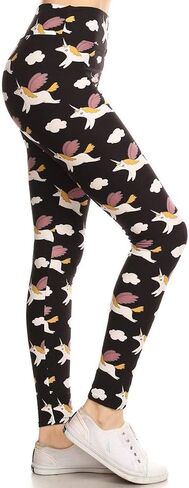 Leggings Depot High Waisted Checkered & Animal Print Leggings for Women - Regular, Plus, 1X3X, 3X5X in Kuwait
