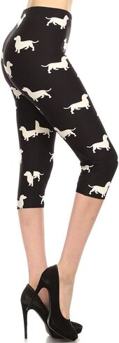 Leggings Depot High Waisted Checkered & Animal Print Leggings for Women - Regular, Plus, 1X3X, 3X5X in Kuwait