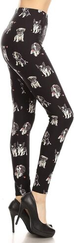 Leggings Depot High Waisted Checkered & Animal Print Leggings for Women - Regular, Plus, 1X3X, 3X5X in Kuwait