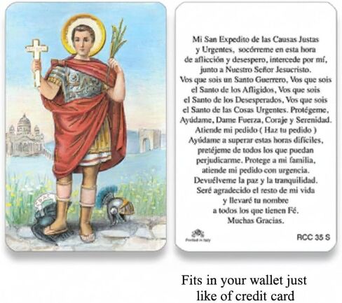 San Francis Imports St. Expedite Spanish Prayer Holy Card, Wallet Size, 2.5 x 3.5 Inches, Religious Devotional in Kuwait