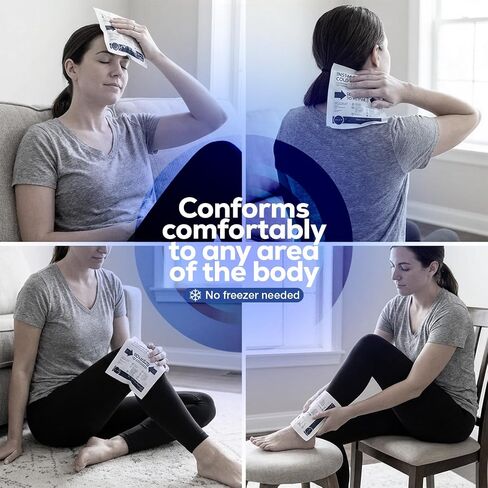 Dynarex Disposable Ice Packs for Injuries - Instant Cold Packs for First Aid, Swelling, Sprains & Abrasions - Single Use Cold Pack & Cold Compress Packs for Joint & Muscle Pain - 24-Pack, 4x5-Inch in Saudi Arabia