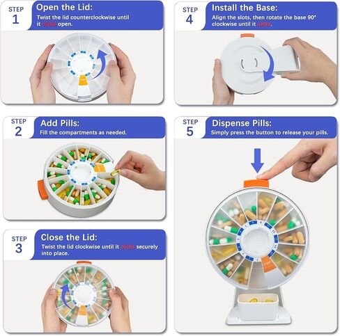 7 day Pill Box Organiser 3 Times Daily Medicine Storage Box,Cruxer Week Medication Tablet Organizer Moisture-Proof BPA Free Travel Dosette Box Dispenser Case to Hold Vitamins,Cod Liver Oil,Supplements in Saudi Arabia