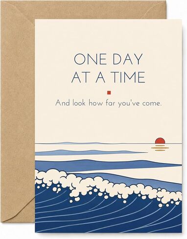 Sobriety Card with Envelope, Recovery Gift for Women Men, Stay Sober Card, D2 in Kuwait