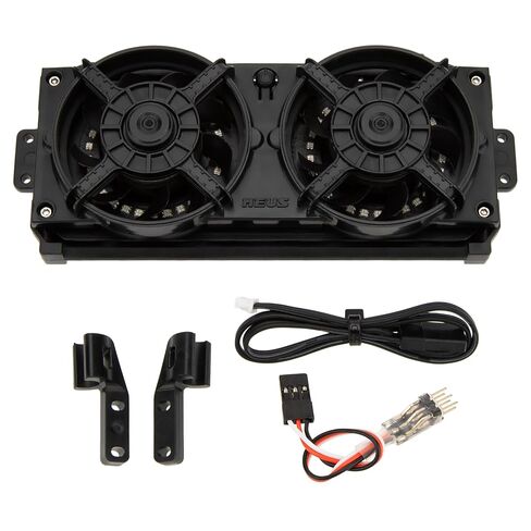 MEUS Racing Rear Mount Radiator with Lights for Vanquish Optic H10 1/10 RC Crawlers in Kuwait