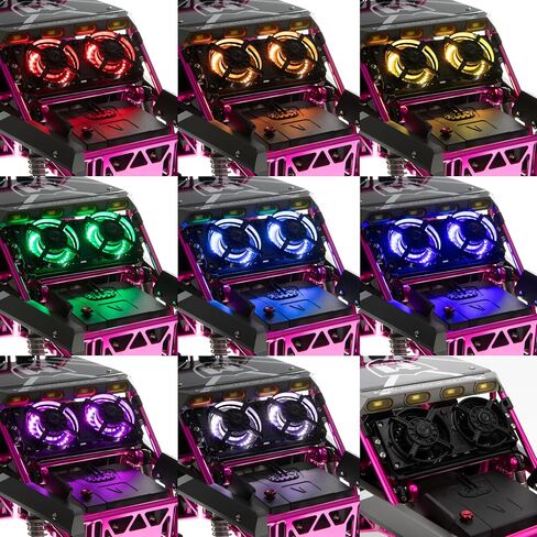 MEUS Racing Rear Mount Radiator with Lights for Vanquish Optic H10 1/10 RC Crawlers in Kuwait
