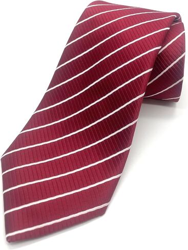 Scott Allan Collection Navy Blue and Orange Plaid Ties for Men - Jacquard Woven Striped Tie - Dark Blue & Orange Plaid Neck Tie in Kuwait
