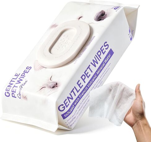 HICC PET Dog Wipes for Dogs & Cats, French Mineral Water, 110 Count in Saudi Arabia