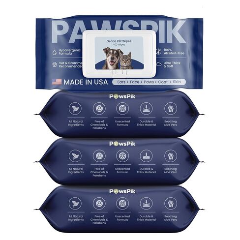 PawsPik Made in USA Premium Pet Wipes, Dog & Cat, Large, 100 Count in Kuwait