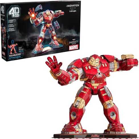 4D Build, Marvel Mjolnir Thor Hammer 3D Model Kit with Stand, Marvel Collectibles & Desk Décor, Adult Puzzle, Building Toys, 87 Pieces, 3D Puzzles, Gift Ideas for Ages 12 & Up in Saudi Arabia