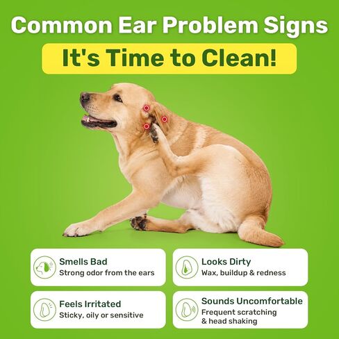 puyrzoe Dog Ear Cleaner Solution, Dog Ear Drops for Wax & Odour Care, 60 ml in Saudi Arabia