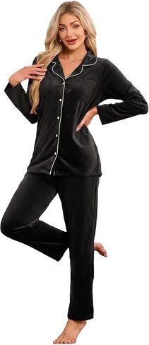 HEARTNICE Womens Pajama Sets, Soft Flannel PJS for Women Comfy Warm Sleepwear in Saudi Arabia