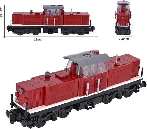 Train Building Block Rail Car – Single Carriage Expansion for MOC Trains, Works with All Major Brands in Kuwait