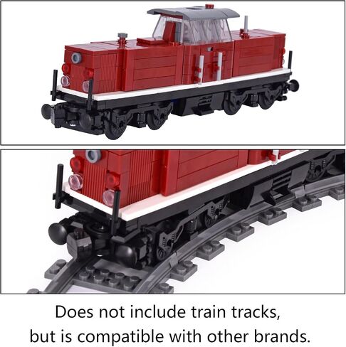 Train Building Block Rail Car – Single Carriage Expansion for MOC Trains, Works with All Major Brands in Kuwait