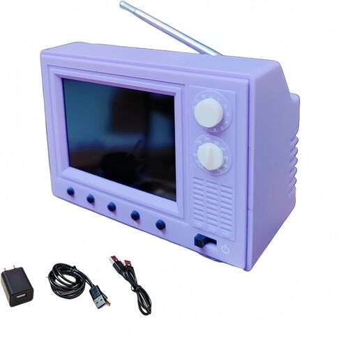 Retro Mini Work TV Toy – Tiny Fake Dollhouse TV with 720P Display, 8GB Memory, Supports Headphones & USB Playback – Perfect for Dollhouse Scenes & Collectible Decor (Retro red) in Kuwait