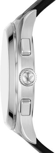 Emporio Armani Men's Stainless Steel Chronograph Dress Watch with Steel or Leather Band in Kuwait