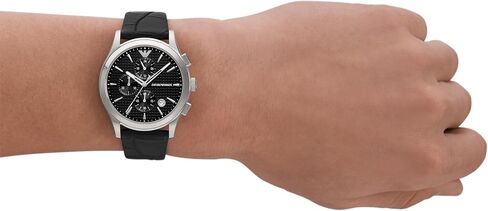 Emporio Armani Men's Stainless Steel Chronograph Dress Watch with Steel or Leather Band in Kuwait