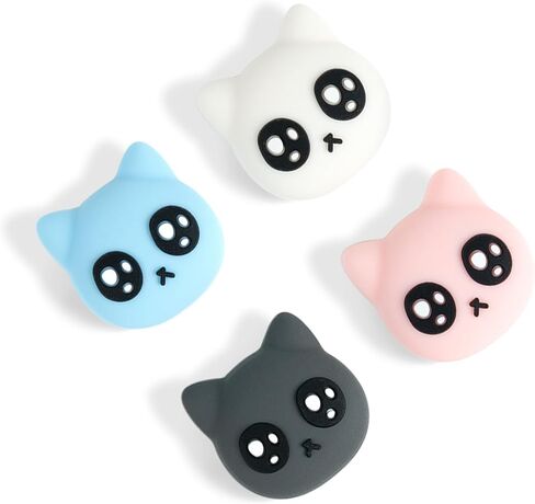 GeekShare Cute Silicone Joycon Thumb Grip Caps, Joystick Cover Compatible with Nintendo Switch/OLED/Switch Lite, 4PCS - Rabbit & Carrot in Saudi Arabia