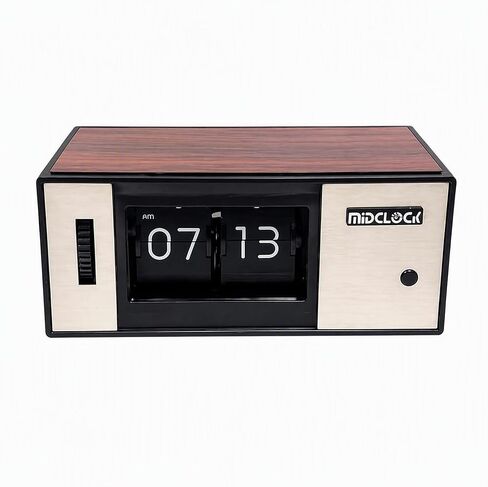 Itigoitie Retro Digital Flip Down Clock,Flip Desk Clock,Retro Vintage Design Auto Flip Clock Desk Clock Table Clock,Battery Operated Digital Display,Home and Office Decorations(No Battery Included) in Kuwait