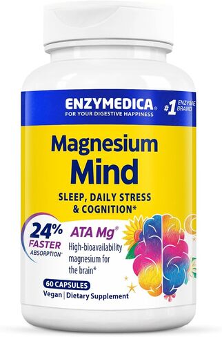 Enzymedica, Magnesium Mind with ATA Mg, Support Sleep and Healthy Cognition, 60 Capsules in Saudi Arabia