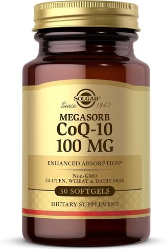 Solgar Megasorb CoQ-10 100 mg, 90 Softgels - Supports Heart Function & Healthy Aging - Coenzyme Q10 Supplement - Enhanced Absorption - Non-GMO, Gluten Free, Dairy Free - 90 Servings in Kuwait