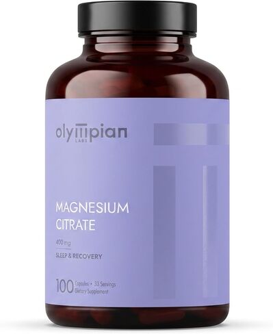 Olympian Labs Magnesium Citrate, 400mg 33 Servings, Support Healthy Nervous System, Muscle & Bone, 100 Capsules in Saudi Arabia
