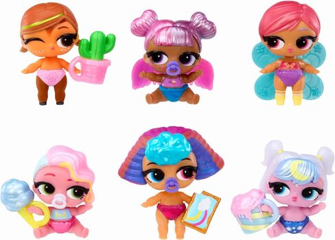 LOL Surprise Bubbly Surprise Baby Sisters – Dolls with Color Change Reveal, On-the-Go Play, 4 Total Surprises – Collect All 6! Gift for Kids Ages 4+ in Kuwait