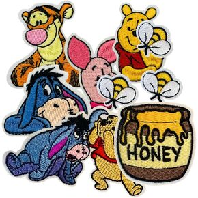 9Pcs Cute Bears Embroidery Patches,Anime Embroidered Badges Patch for Sew On/Iron On Fabric Stickers Applique for Backpacks,Hat,Jeans,Bags,DIY Clothes in Saudi Arabia
