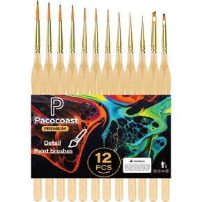 12Pcs Detail Paint Brushes Set for Miniature Fine Art Painting in Kuwait