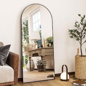 HARRITPURE 56"x21"Full Length Mirror Arch Floor Mirrors with Aluminum Alloy Frame Free-Standing Wall Mounted or Leaning Large Bedroom Dressing Mirror Modern & Contemporary Decor for Home,Gold in Saudi Arabia