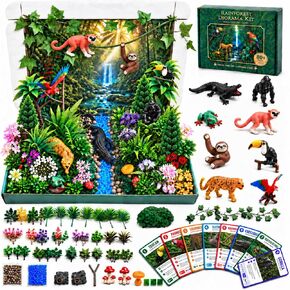 Rainforest Diorama Kit, Jungle Habitat School Project with 80+ Pieces in Kuwait