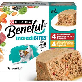 Purina Beneful IncrediBites Small Breed Wet Dog Food Loaf Variety (24) 3 oz in Kuwait